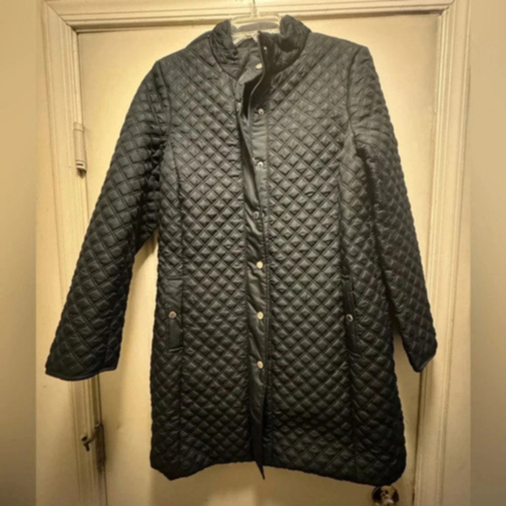Isaac Mizrahi 3/4 length Navy Coat-Size 12